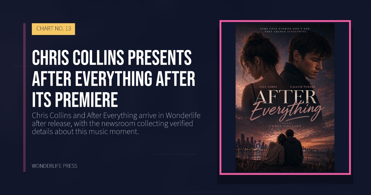 Wonderlife Press: Chris Collins presents After Everything after its premiere. release artwork. CHART NO. 13.