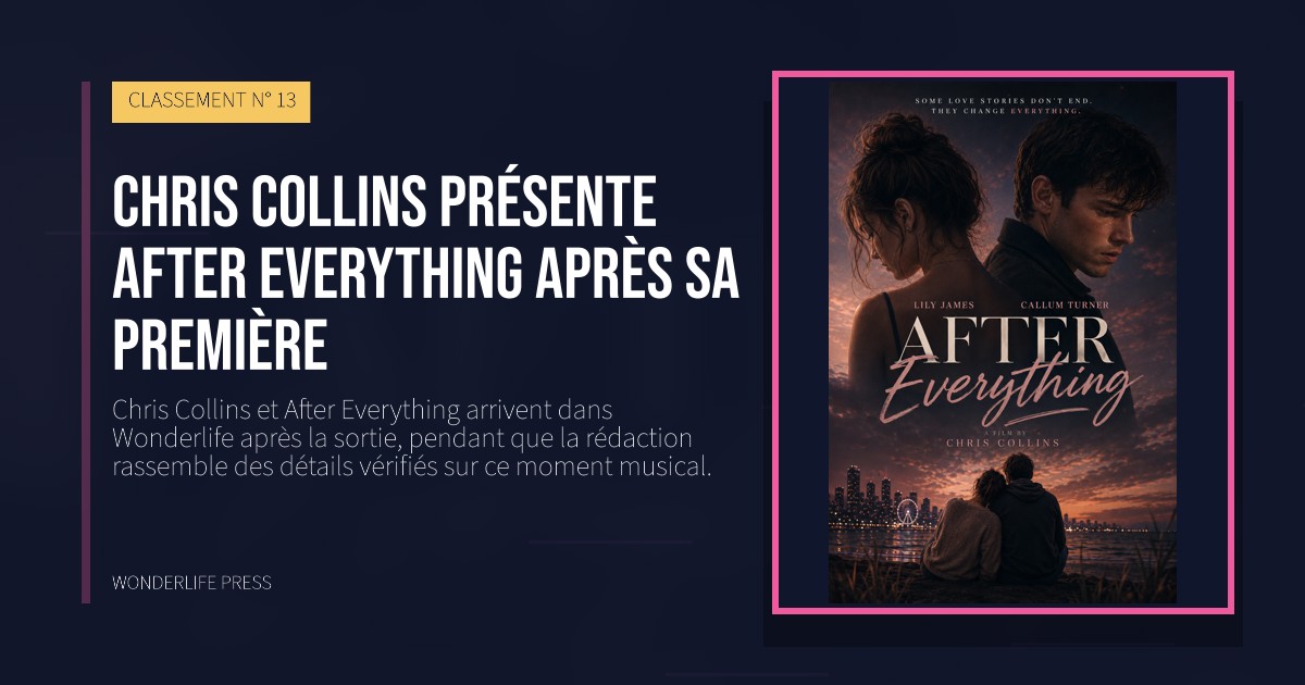 Wonderlife Press: Chris Collins présente After Everything après sa première. pochette de la sortie. CLASSEMENT N° 13.
