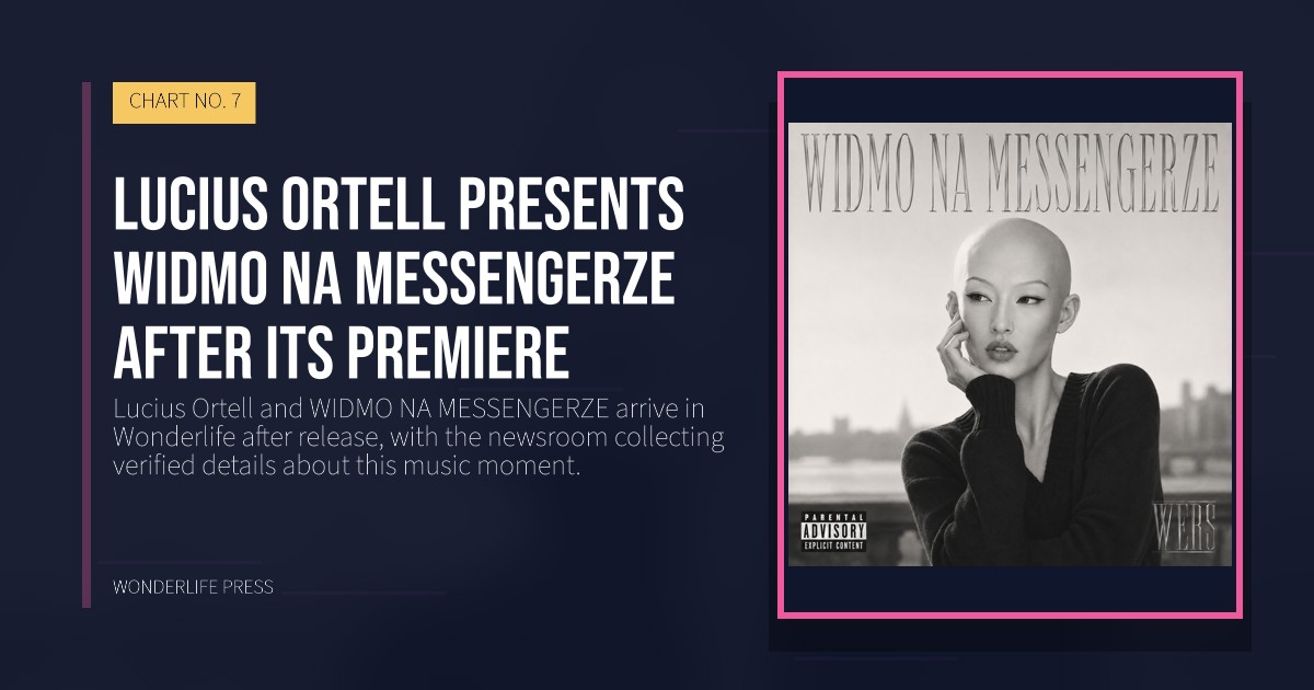 Wonderlife Press: Lucius Ortell presents WIDMO NA MESSENGERZE after its premiere. release artwork. CHART NO. 7.
