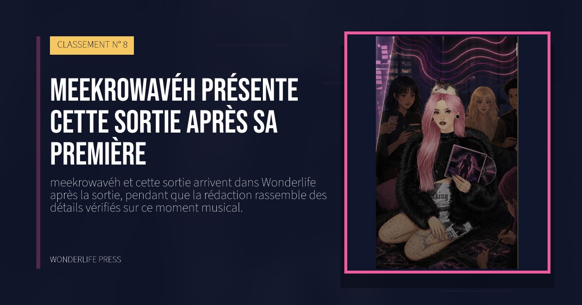 Wonderlife Press: meekrowavéh présente cette sortie après sa première. pochette de la sortie. CLASSEMENT N° 8.