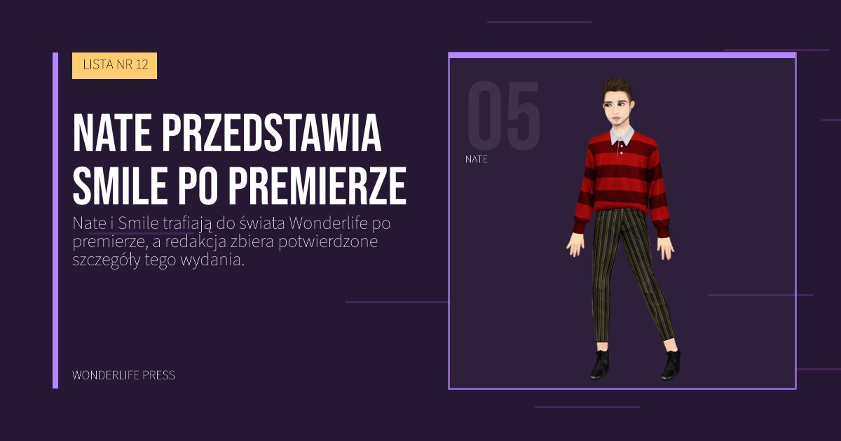 Wonderlife Press: Nate przedstawia Smile po premierze. portret artystów. LISTA NR 12.