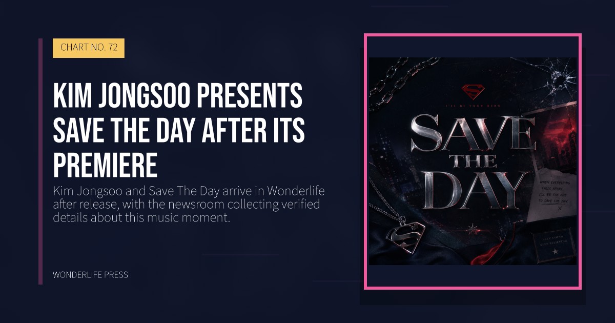 Wonderlife Press: Kim Jongsoo presents Save The Day after its premiere. release artwork. CHART NO. 72.