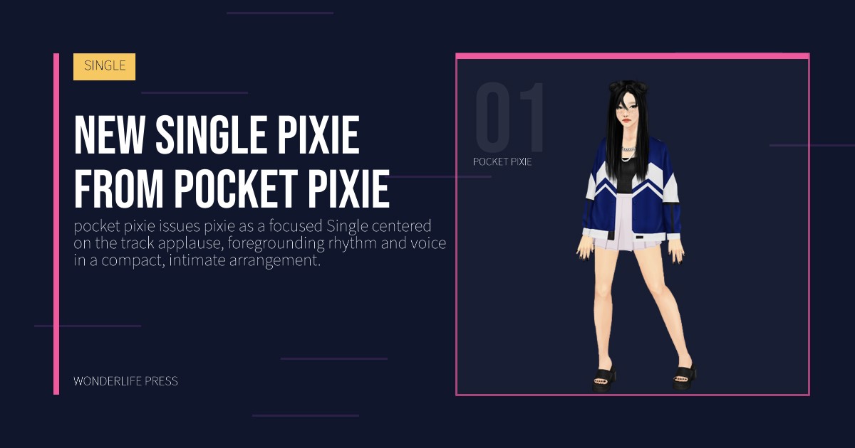 Wonderlife Press: New Single pixie from pocket pixie. artist portrait. SINGLE.