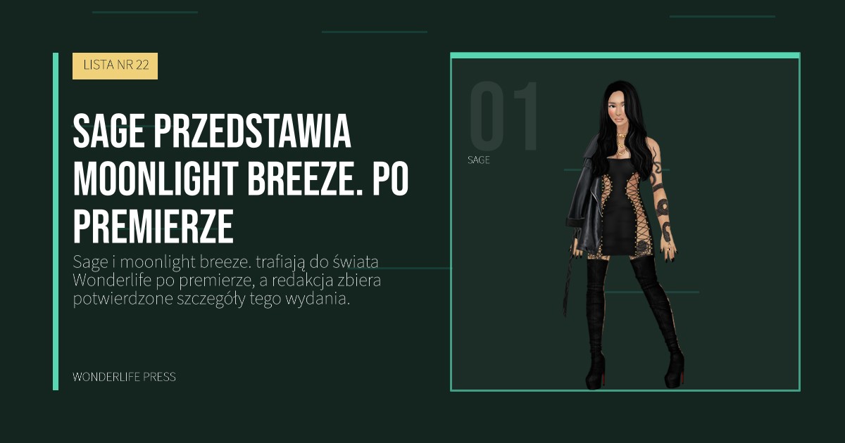 Wonderlife Press: Sage przedstawia moonlight breeze. po premierze. portret artystów. LISTA NR 22.