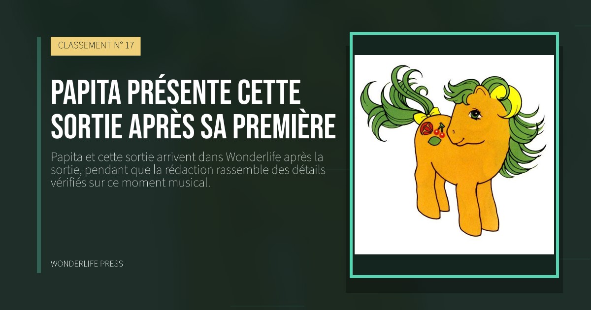 Wonderlife Press: Papita présente cette sortie après sa première. pochette de la sortie. CLASSEMENT N° 17.