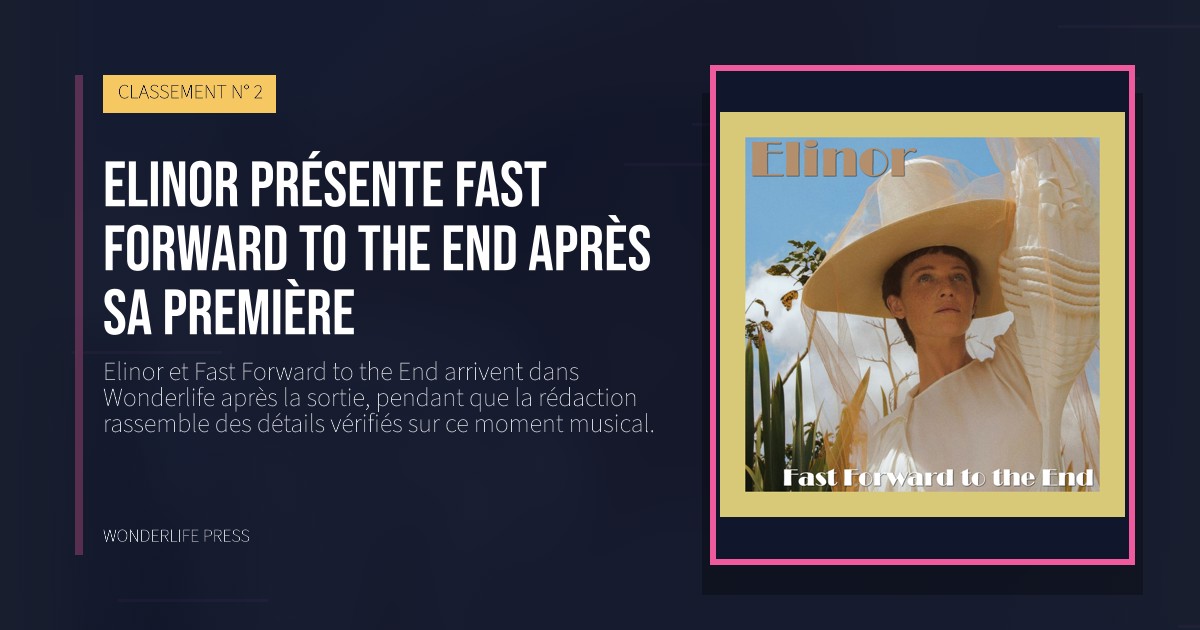 Wonderlife Press: Elinor présente Fast Forward to the End après sa première. pochette de la sortie. CLASSEMENT N° 2.
