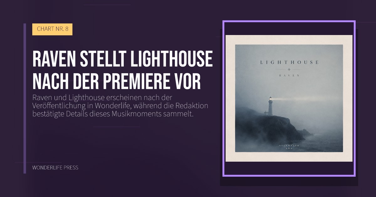 Wonderlife Press: Raven stellt Lighthouse nach der Premiere vor. Veröffentlichungscover. CHART NR. 8.