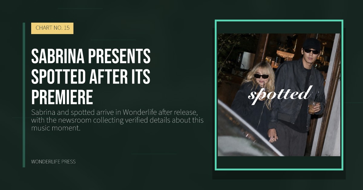 Wonderlife Press: Sabrina presents spotted after its premiere. release artwork. CHART NO. 15.