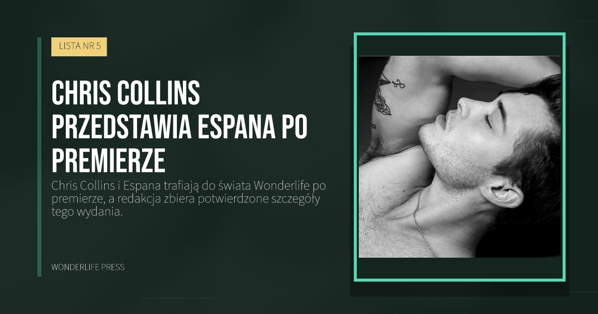 Wonderlife Press: Chris Collins przedstawia Espana po premierze. okładka wydawnictwa. LISTA NR 5.