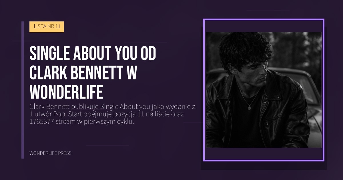 Wonderlife Press: Single About you od Clark Bennett w Wonderlife. okładka wydawnictwa. LISTA NR 11.