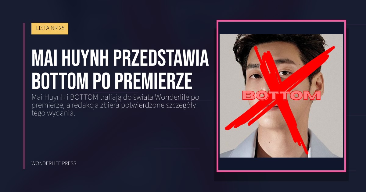 Wonderlife Press: Mai Huynh przedstawia BOTTOM po premierze. okładka wydawnictwa. LISTA NR 25.