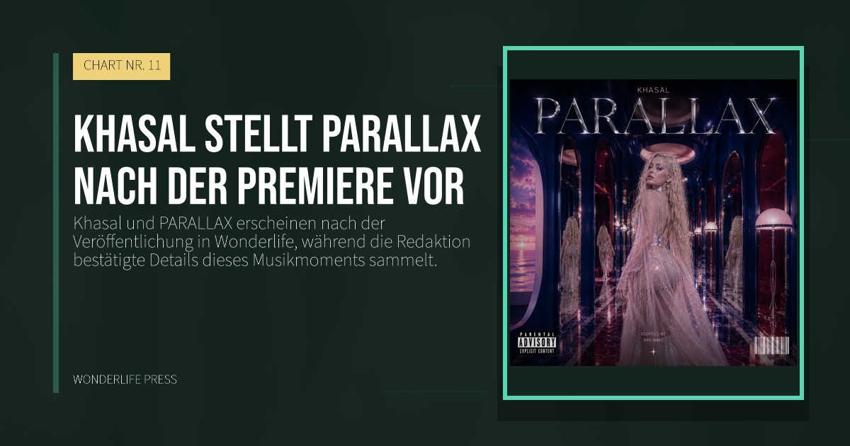 Wonderlife Press: Khasal stellt PARALLAX nach der Premiere vor. Veröffentlichungscover. CHART NR. 11.
