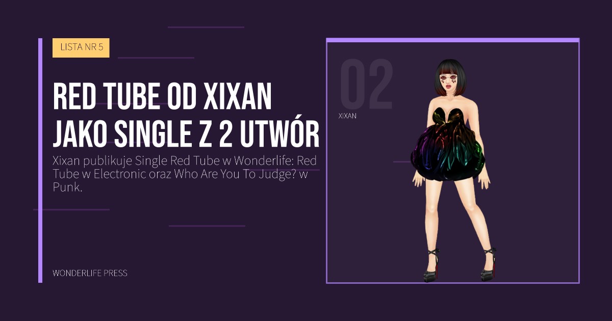 Wonderlife Press: Red Tube od Xixan jako Single z 2 utwór. portret artystów. LISTA NR 5.