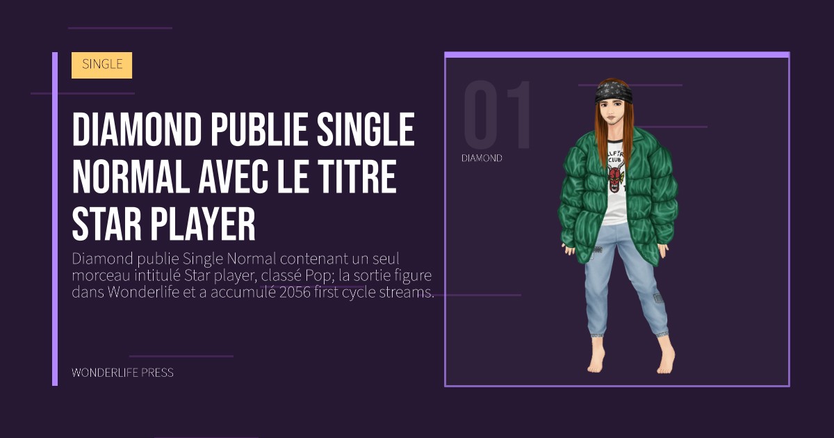 Wonderlife Press: Diamond publie Single Normal avec le titre Star player. portrait des artistes. SINGLE.