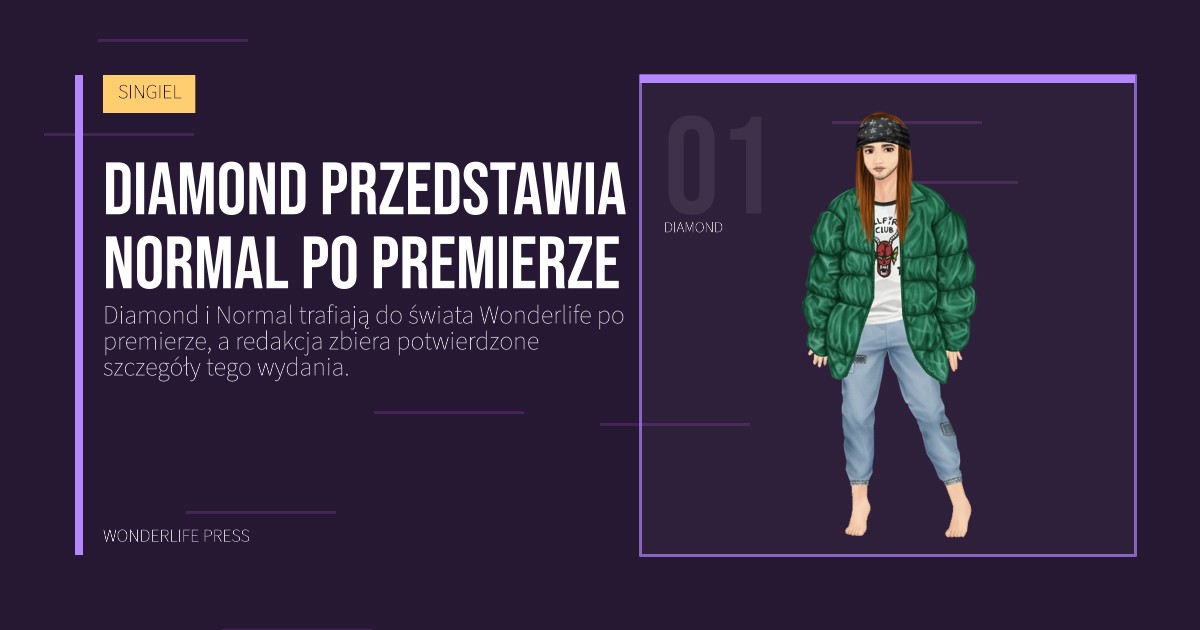 Wonderlife Press: Diamond przedstawia Normal po premierze. portret artystów. SINGIEL.