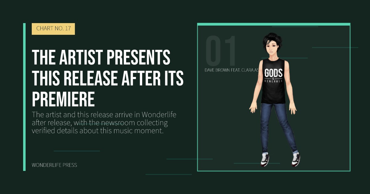 Wonderlife Press: The artist presents this release after its premiere. artist portrait. CHART NO. 17.