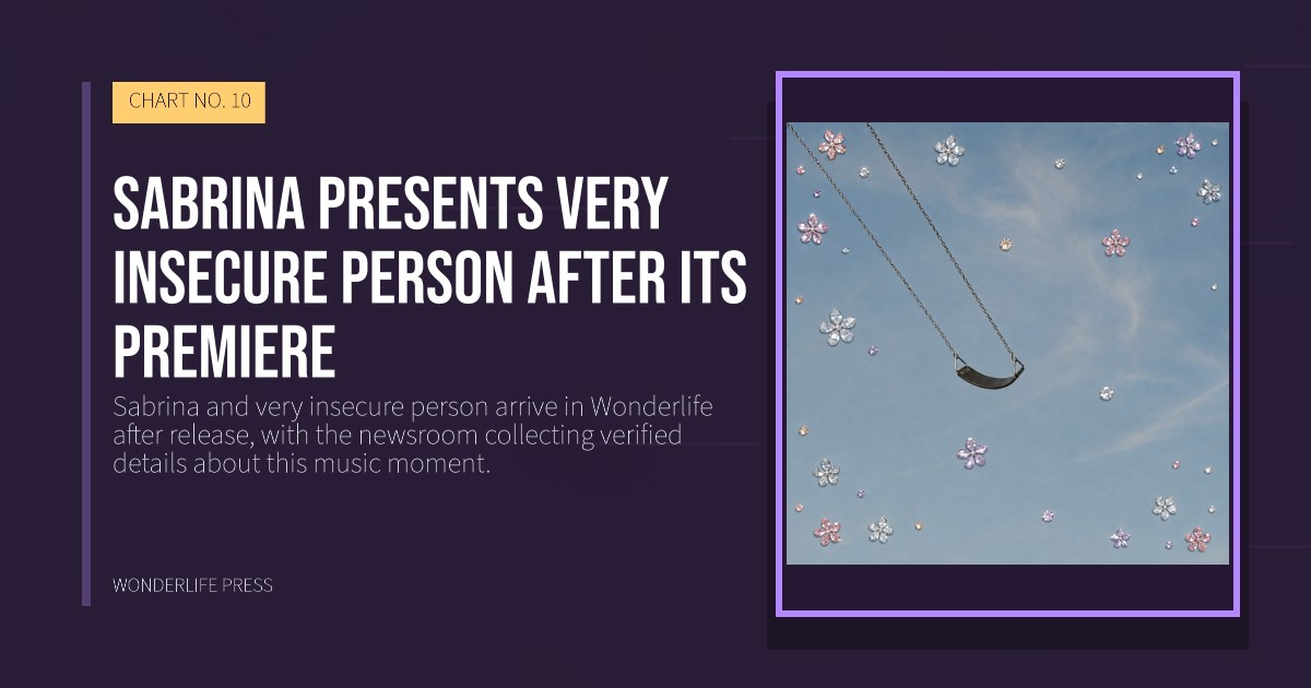 Wonderlife Press: Sabrina presents very insecure person after its premiere. release artwork. CHART NO. 10.
