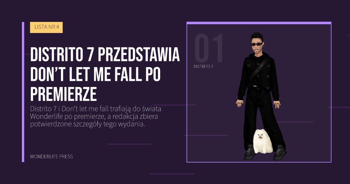 Wonderlife Press: Distrito 7 przedstawia Don’t let me fall po premierze. portret artystów. LISTA NR 4.