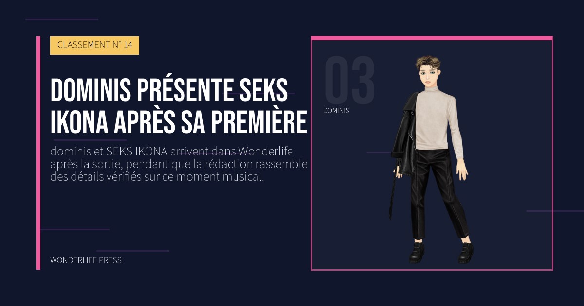Wonderlife Press: dominis présente SEKS IKONA après sa première. portrait des artistes. CLASSEMENT N° 14.