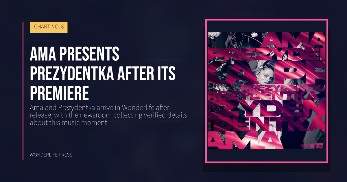 Wonderlife Press: Ama presents Prezydentka after its premiere. release artwork. CHART NO. 8.