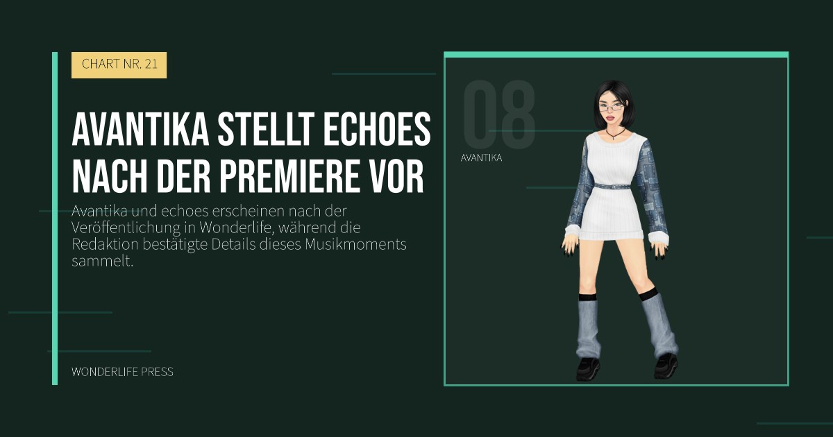 Wonderlife Press: Avantika stellt echoes nach der Premiere vor. Künstlerporträt. CHART NR. 21.