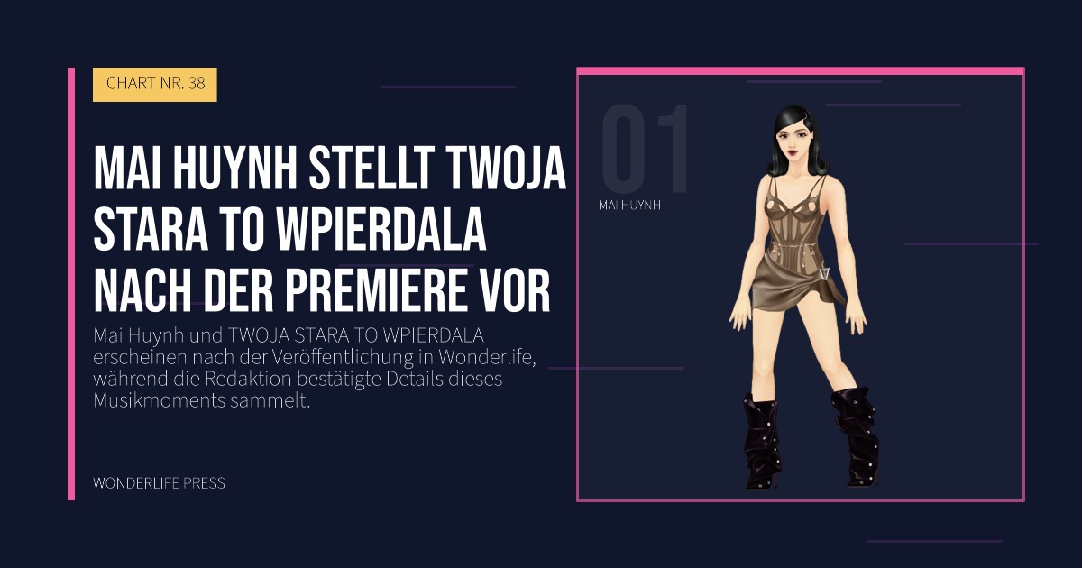 Wonderlife Press: Mai Huynh stellt TWOJA STARA TO WPIERDALA nach der Premiere vor. Künstlerporträt. CHART NR. 38.