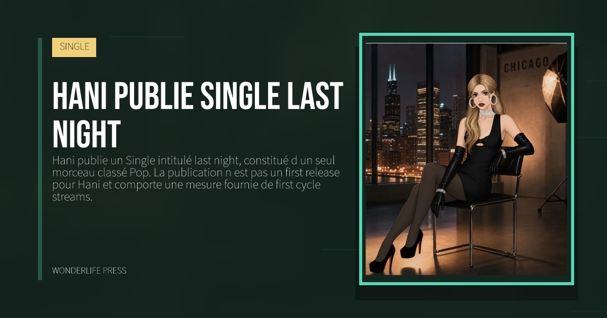 Wonderlife Press: Hani publie single last night. pochette de la sortie. SINGLE.