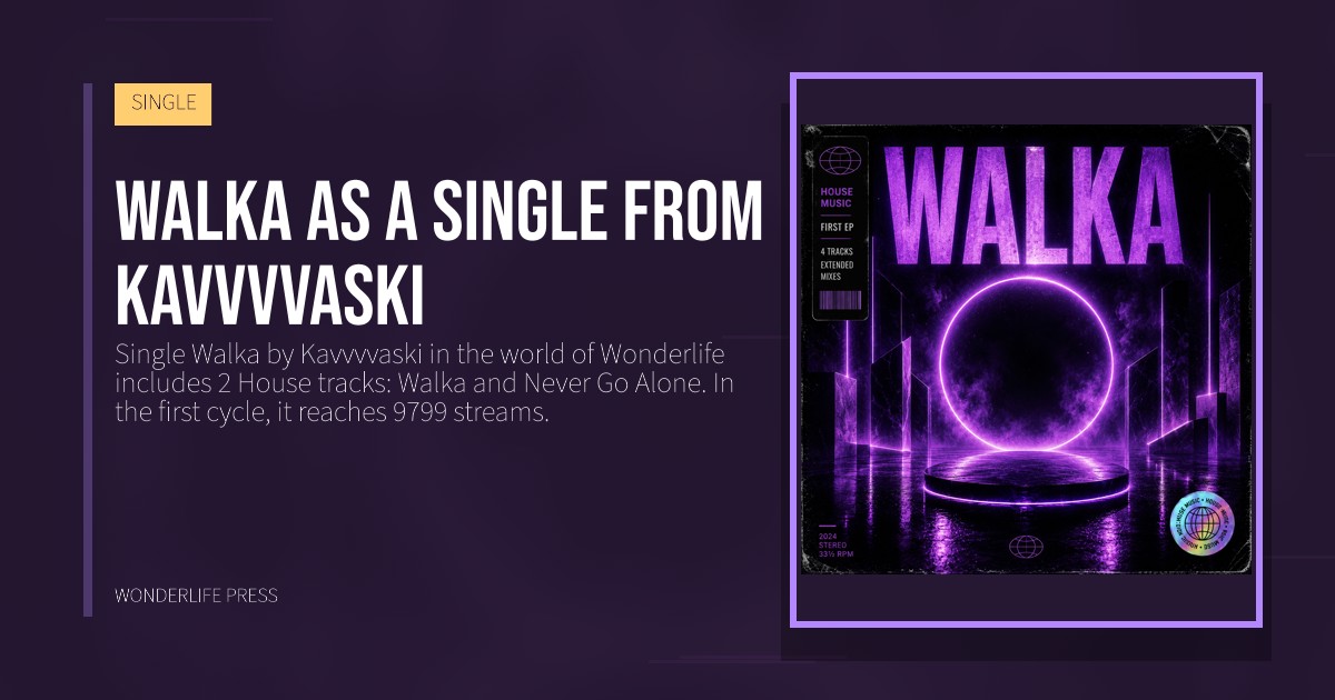 Wonderlife Press: Walka as a Single from Kavvvvaski. release artwork. SINGLE.