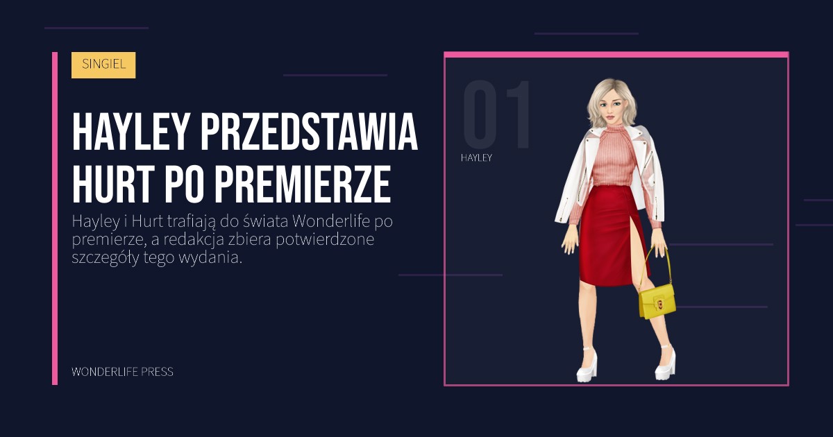Wonderlife Press: Hayley przedstawia Hurt po premierze. portret artystów. SINGIEL.