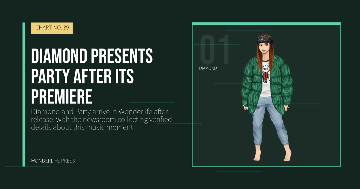 Wonderlife Press: Diamond presents Party after its premiere. artist portrait. CHART NO. 39.