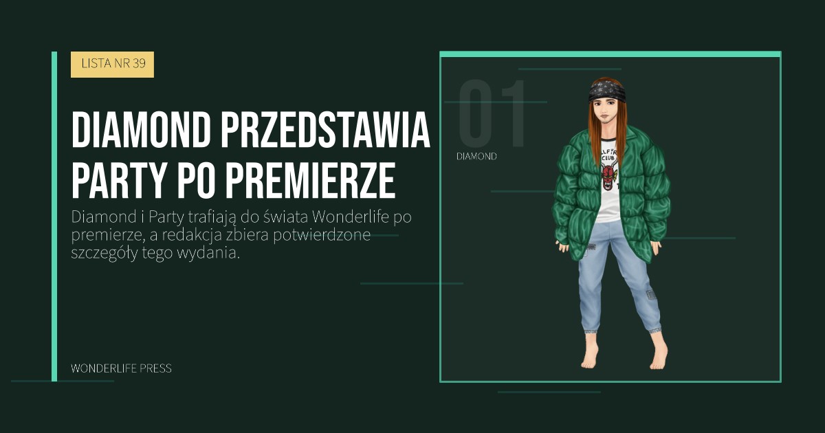 Wonderlife Press: Diamond przedstawia Party po premierze. portret artystów. LISTA NR 39.