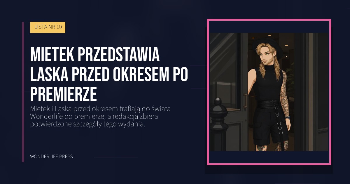 Wonderlife Press: Mietek przedstawia Laska przed okresem po premierze. okładka wydawnictwa. LISTA NR 10.