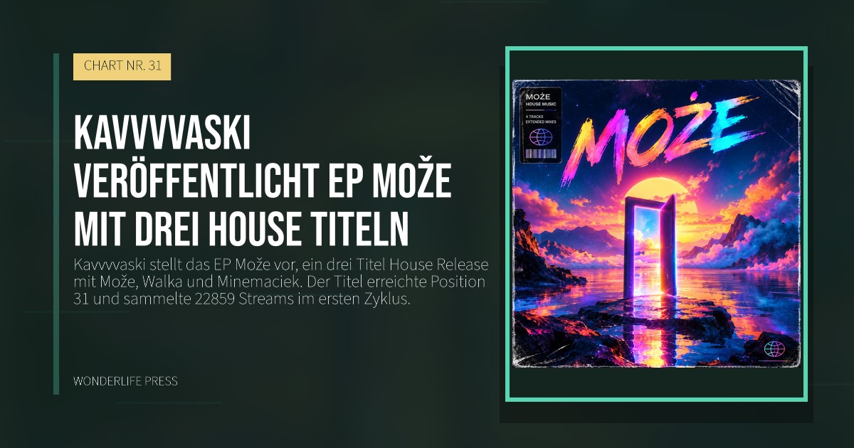 Wonderlife Press: Kavvvvaski veröffentlicht EP Može mit drei House titeln. Veröffentlichungscover. CHART NR. 31.