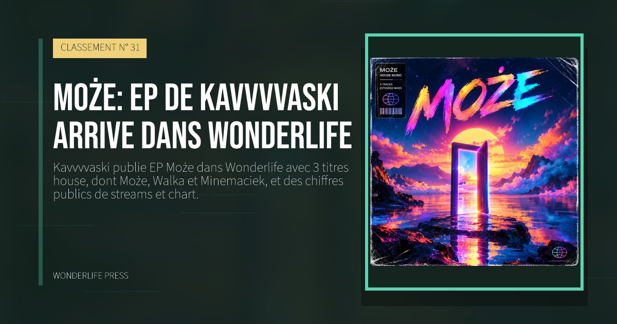 Wonderlife Press: Może: EP de Kavvvvaski arrive dans Wonderlife. pochette de la sortie. CLASSEMENT N° 31.