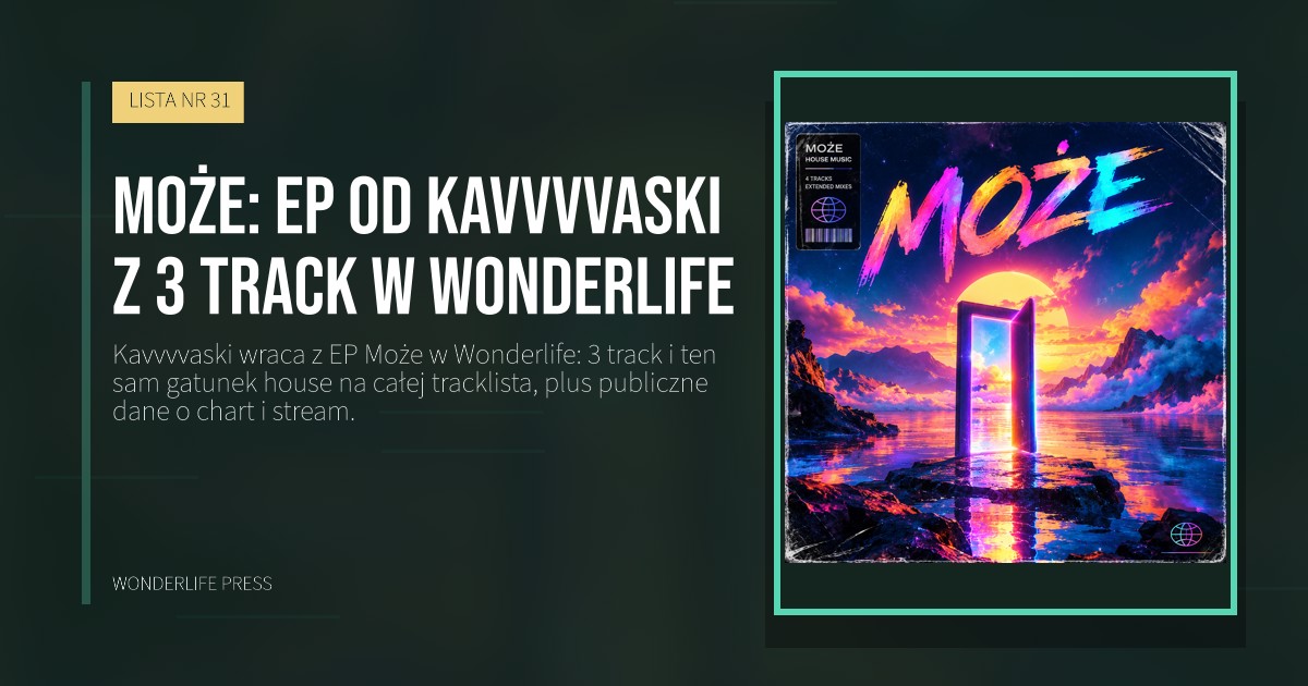 Wonderlife Press: Może: EP od Kavvvvaski z 3 track w Wonderlife. okładka wydawnictwa. LISTA NR 31.