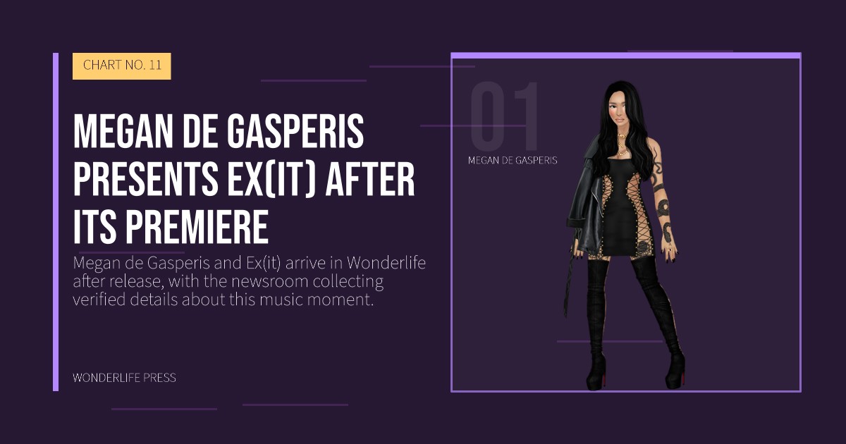 Wonderlife Press: Megan de Gasperis presents Ex(it) after its premiere. artist portrait. CHART NO. 11.