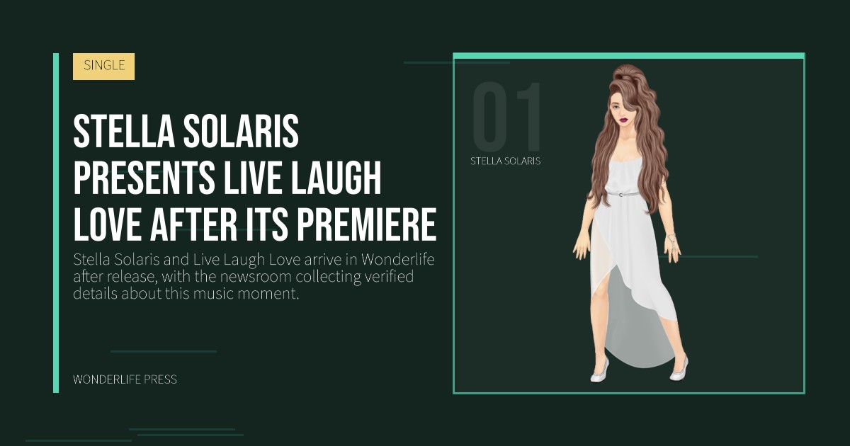 Wonderlife Press: Stella Solaris presents Live Laugh Love after its premiere. artist portrait. SINGLE.