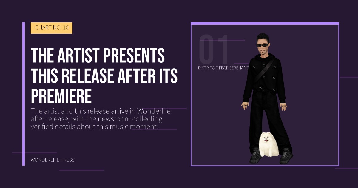 Wonderlife Press: The artist presents this release after its premiere. artist portrait. CHART NO. 10.