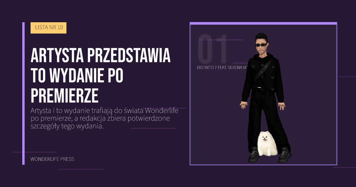 Wonderlife Press: Artysta przedstawia to wydanie po premierze. portret artystów. LISTA NR 10.