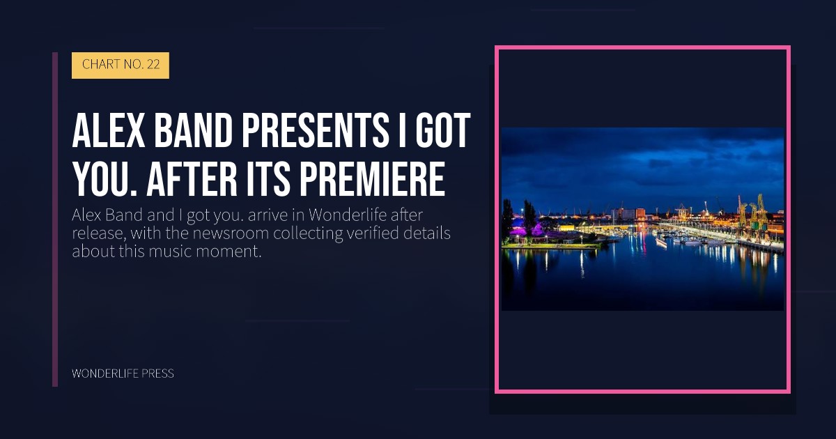 Wonderlife Press: Alex Band presents I got you. after its premiere. release artwork. CHART NO. 22.