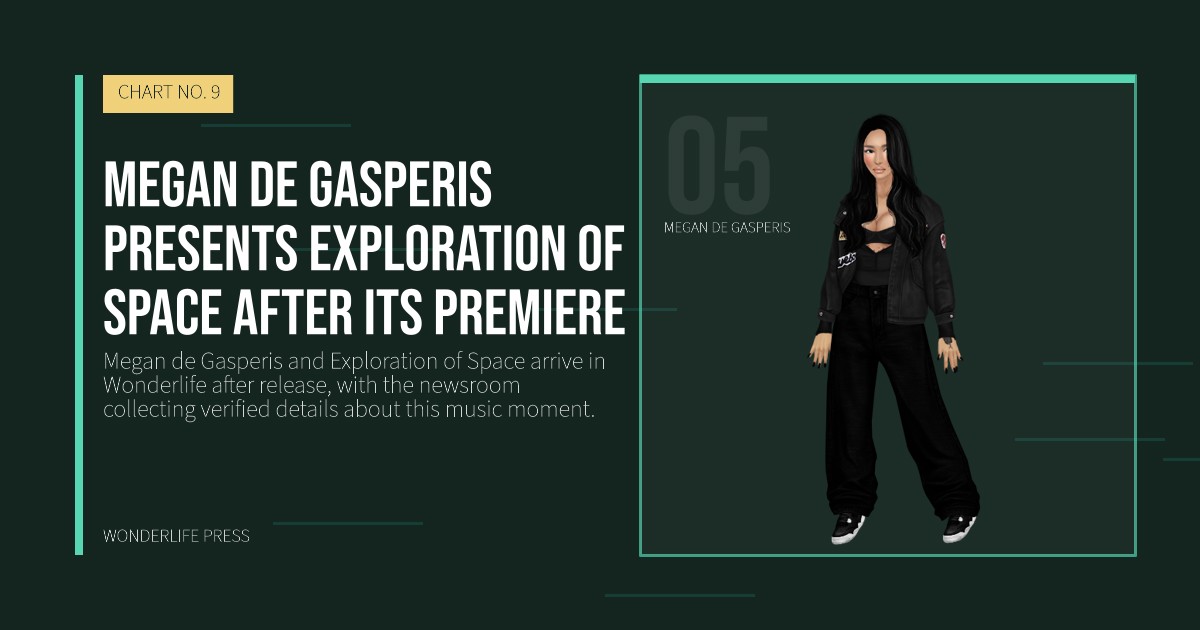 Wonderlife Press: Megan de Gasperis presents Exploration of Space after its premiere. artist portrait. CHART NO. 9.