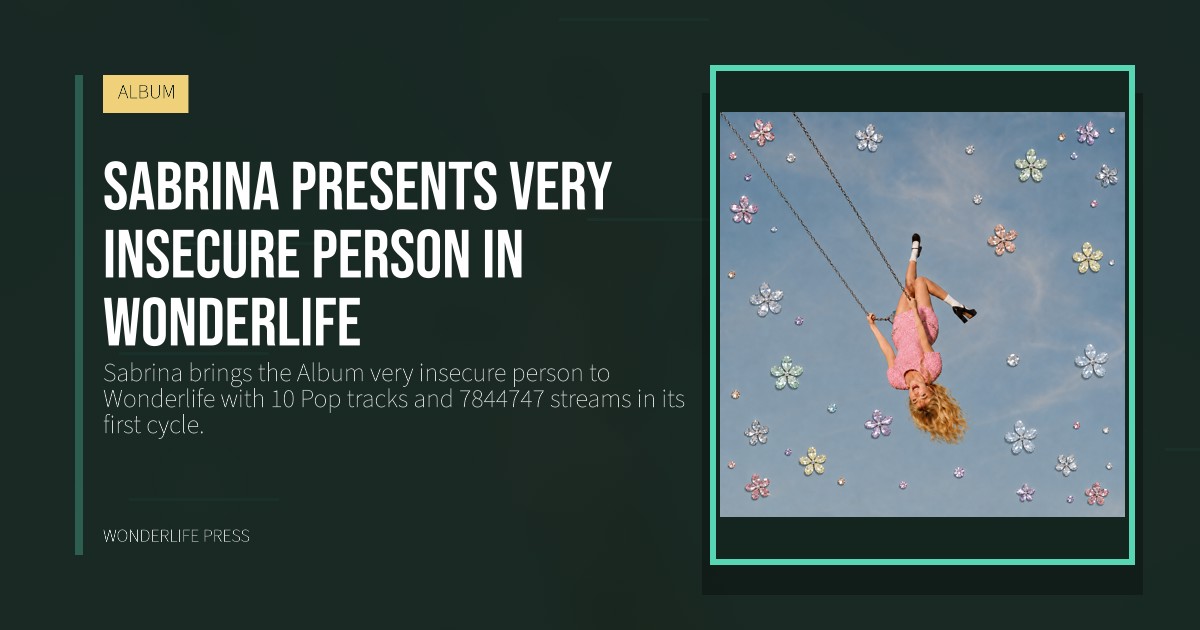 Wonderlife Press: Sabrina presents very insecure person in Wonderlife. release artwork. ALBUM.