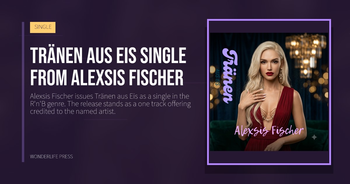 Wonderlife Press: tränen aus eis single from Alexsis Fischer. release artwork. SINGLE.