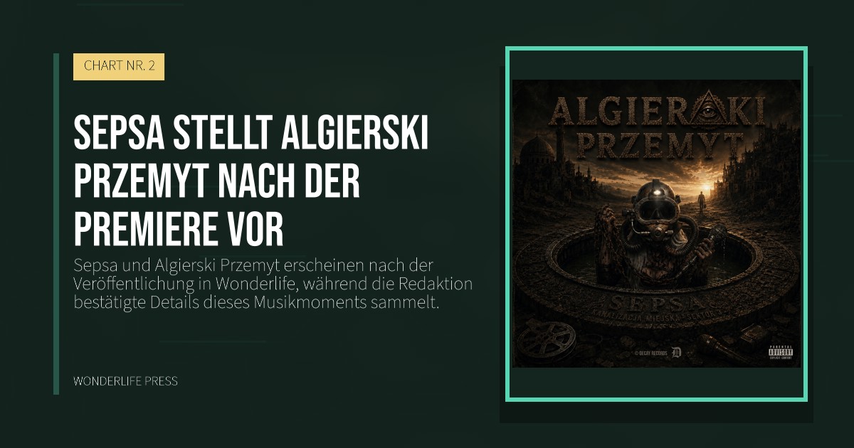 Wonderlife Press: Sepsa stellt Algierski Przemyt nach der Premiere vor. Veröffentlichungscover. CHART NR. 2.