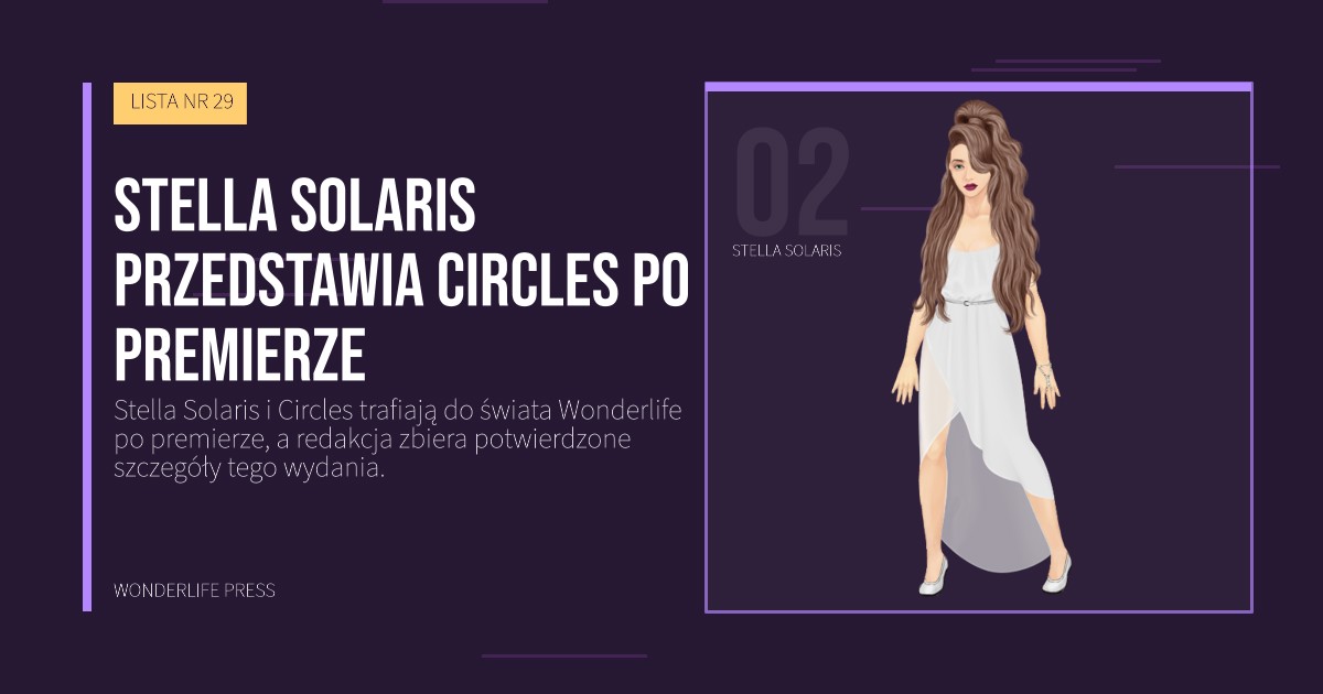 Wonderlife Press: Stella Solaris przedstawia Circles po premierze. portret artystów. LISTA NR 29.