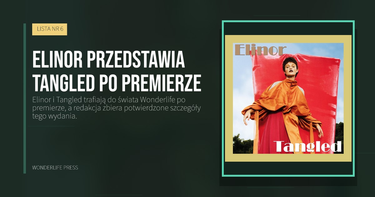 Wonderlife Press: Elinor przedstawia Tangled po premierze. okładka wydawnictwa. LISTA NR 6.