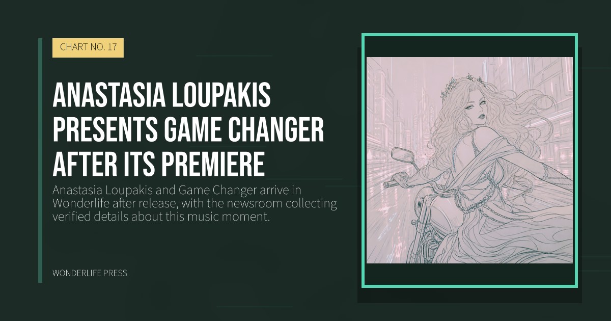 Wonderlife Press: Anastasia Loupakis presents Game Changer after its premiere. release artwork. CHART NO. 17.