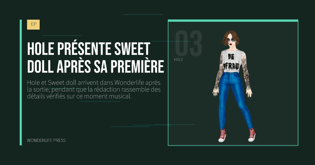 Wonderlife Press: Hole présente Sweet doll après sa première. portrait des artistes. EP.