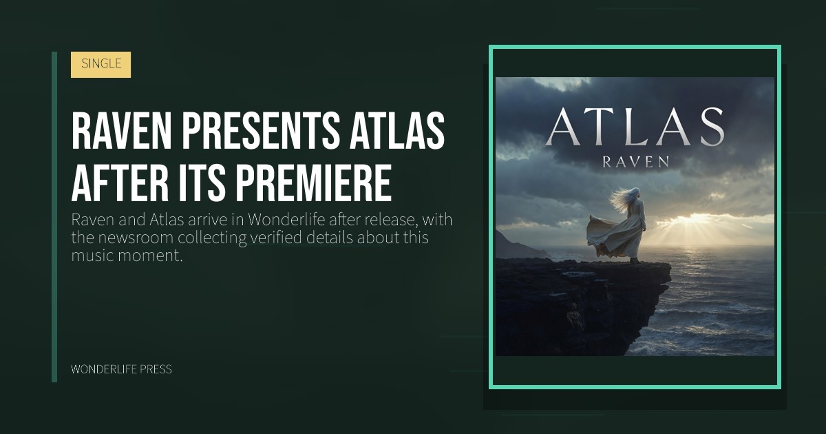 Wonderlife Press: Raven presents Atlas after its premiere. release artwork. SINGLE.