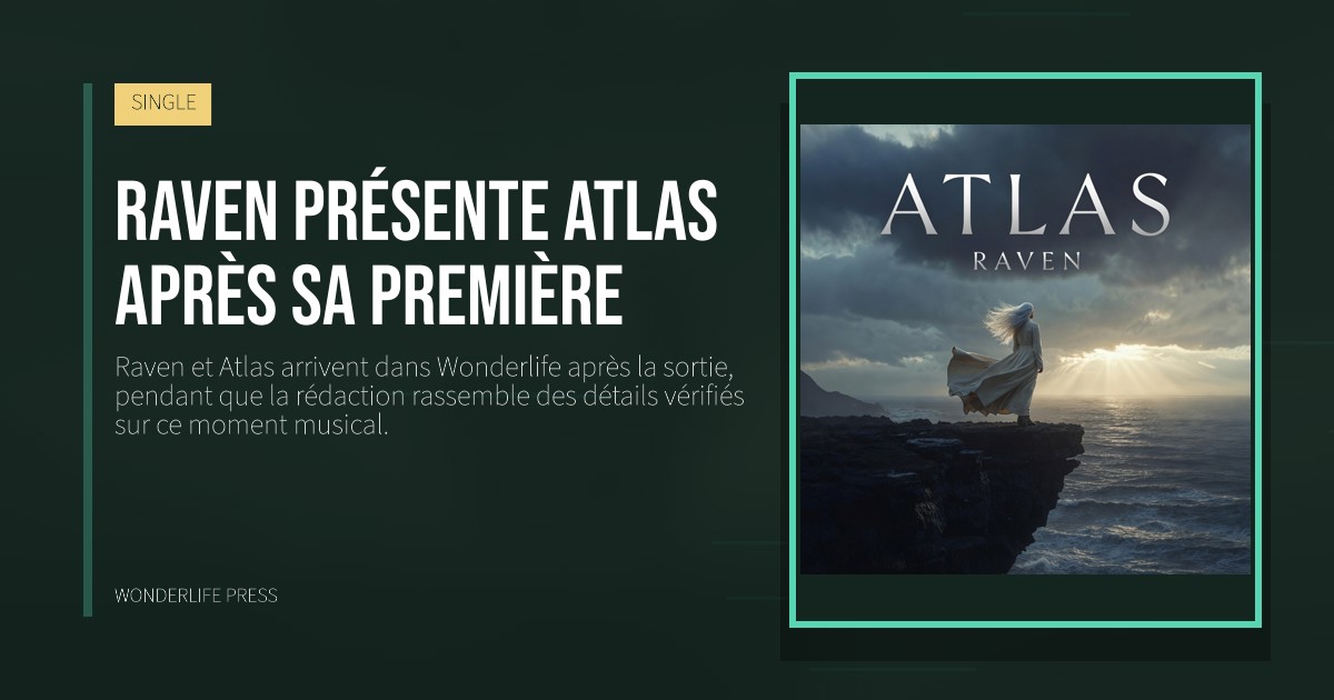 Wonderlife Press: Raven présente Atlas après sa première. pochette de la sortie. SINGLE.